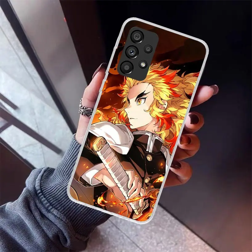 Demon Slayer Rengoku Kyoujurou Phone Case for Samsung Galaxy A15 A25 A35 A55 A14 A24 A34 A54 A13 A23 A33 A53 A12 A22 A32 A52 A05