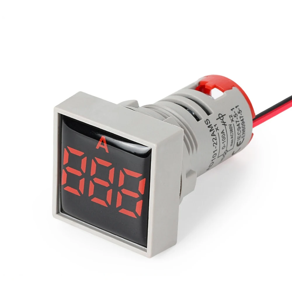 ABILKEEN Top Quality 28.9*28.9MM Mini Type Industrial Ammeter 0-100A Measuring Current Digital Display LED Ammeter