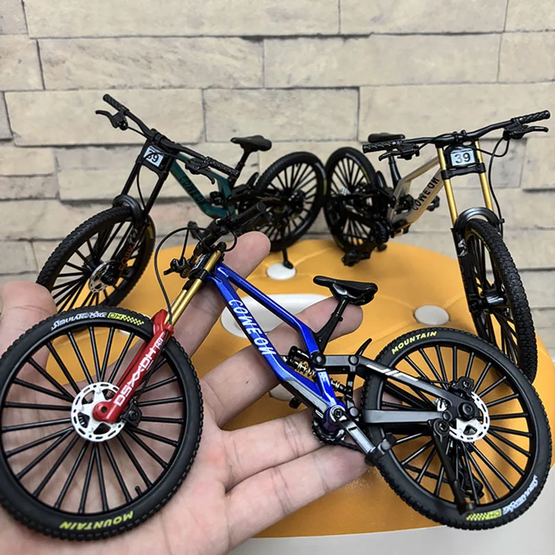 1:8 New Model Alloy Bicycle Diecast Mini Finger Bikes 39A Simulation Collection Gifts Toys for boys