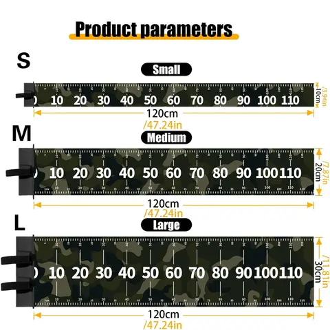 1 st 109,22 cm vattentät PVC-fiskelinjal - hållbart måttband för båtar, kajaker och marint bruk 6 best sales fiskelinjal - №2