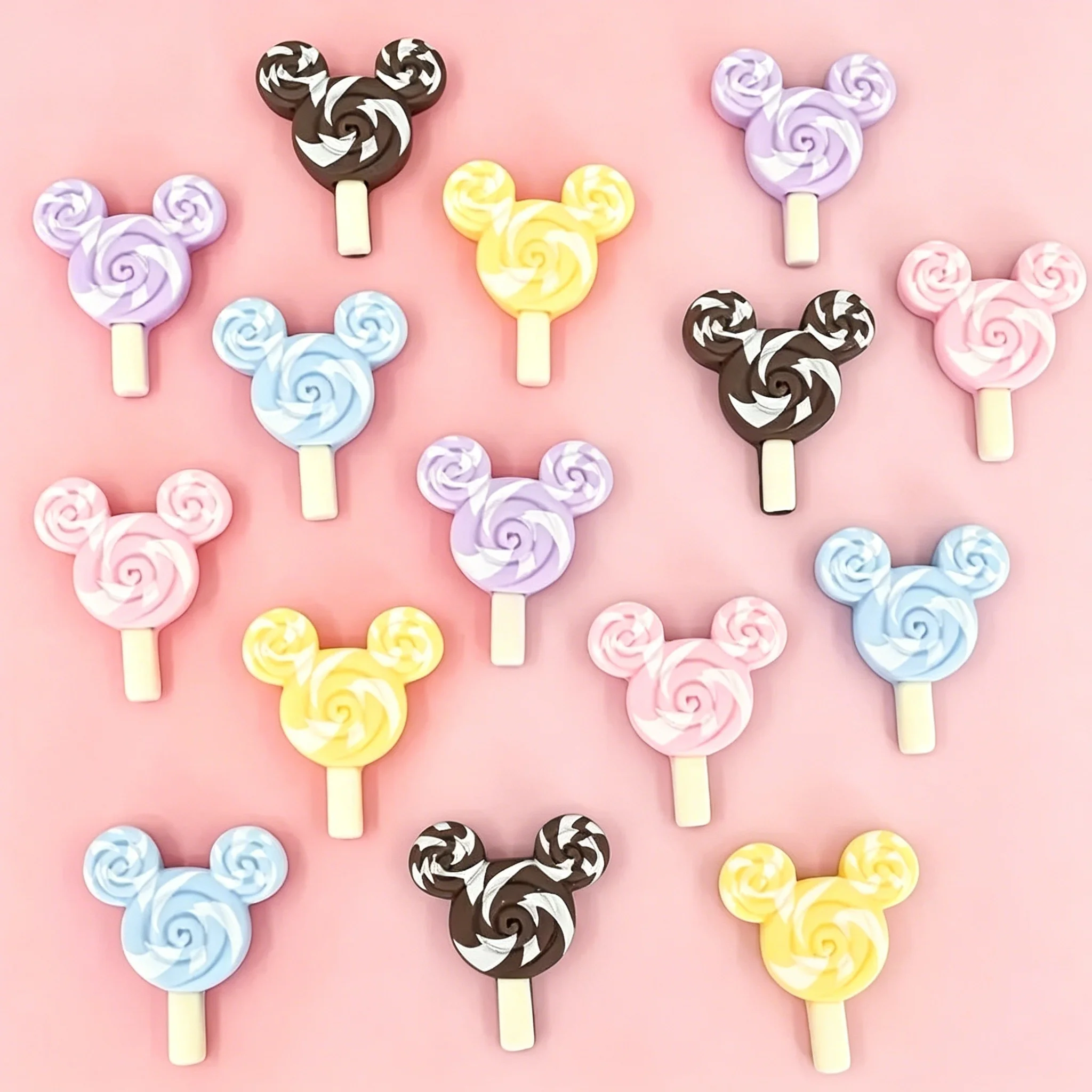 10Pcs Cartoon Resin Pendants, Mixed Color Charms for Hair Clips, Phone Cases & Scrapbooking