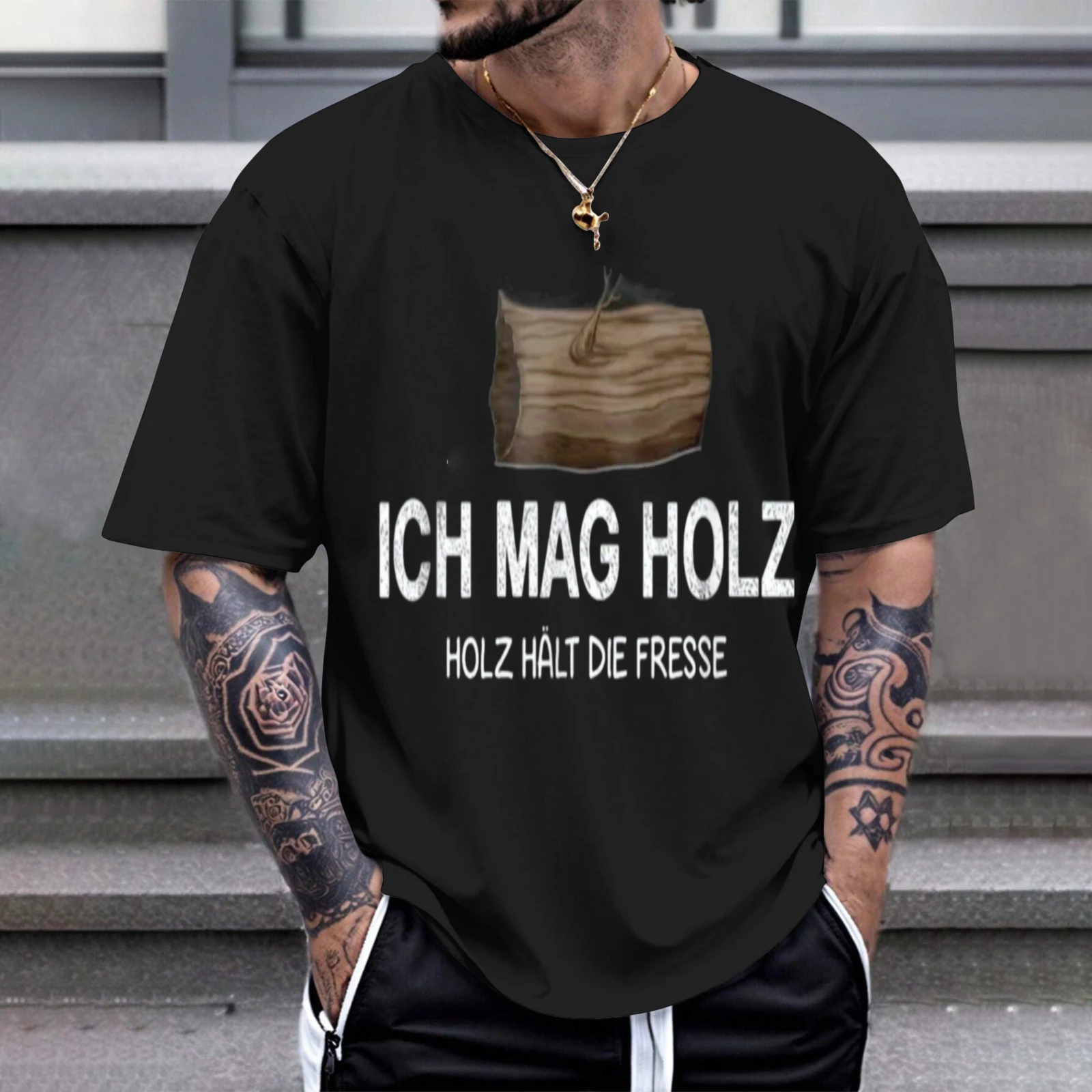 Herren-T-Shirt „I Like Wood / Wood Shut Up“ – Perfektion für Freizeitkleidung, Partys und Karneval-Outfits