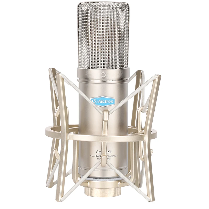 Alctron Professional condenser microphone with shock mount for studio recording