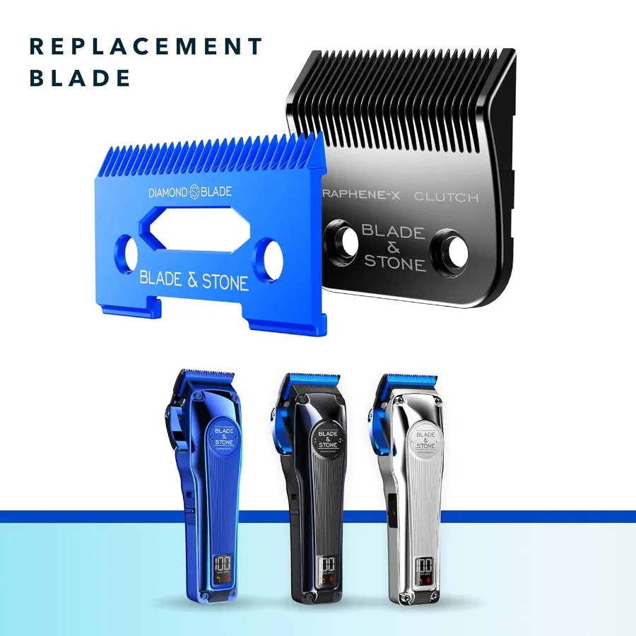 Lâmina de substituição para cortadoras sem fio e ferramentas de barbeiro mais populares - Diamond-S com tecnologia Micro-Gap e Graphen
