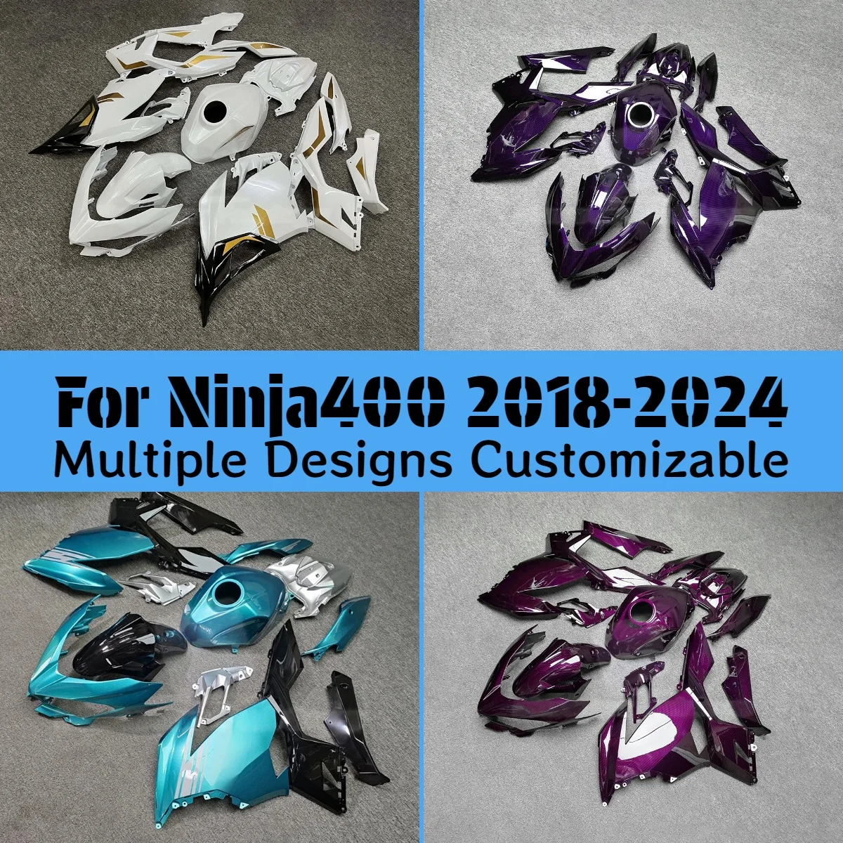 

Ninja400 2018-2020 2021 2022 2023 2024 Cool Fairings for Kawasaki Ninja 400 18-24 Motorcycle Plastic Set Injection Fairing Kit