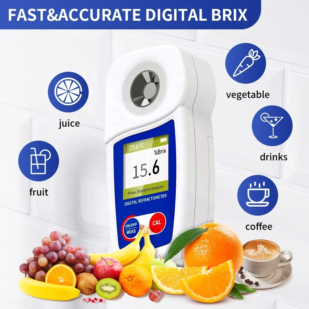 0-35% Auto Brix Refractive Meter Sugar Concentration High Precision Digital Brix Refractometer