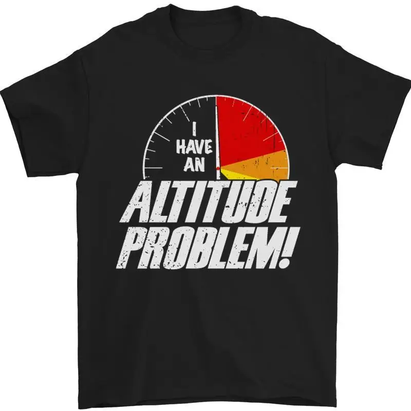 Altitude Problem Skydiving Freefall Fun T-Shirt For Men 100% Cotton