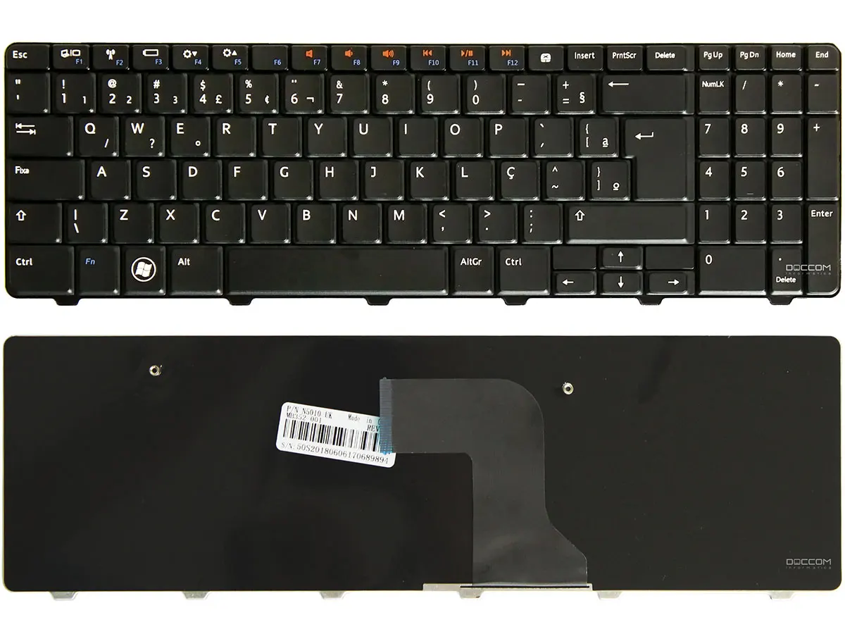 Compatible Keyboard Notebook Dell Inspiron N5010 M5010 V110525ar 09gt99 09k55v 9gt99 Nsk-Drasn V110525as V110525a Layout BR