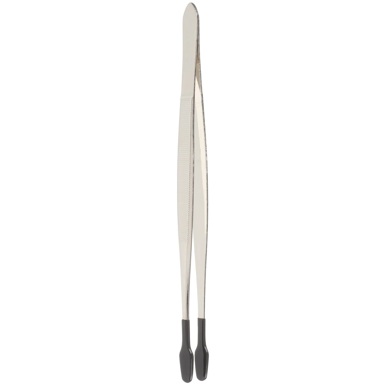Long Rubber Coated Tweezers Flat Tip Tweezers for Stamps Beads Jewelry DIY Projects Hobby Crafting Supplies - view 4