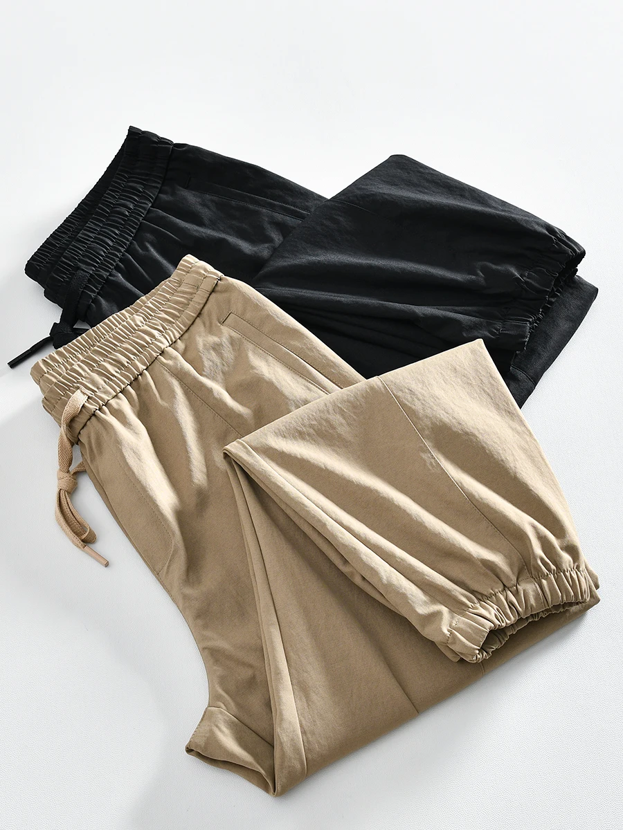 Fashionable Casual Pants for Men Spring Autumn Elastic Waist Cargo Trousers Comfortable Breathable 3D Tailoring Street Style