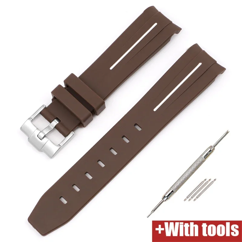 NONE Uhrenarmband für Omega X Swatch Joint MoonSwatch Speedmaster, gebogenes Ende, Gummi-Silikonarmband, Damen und Herren, weiches Sportarmband, 20 mm 7