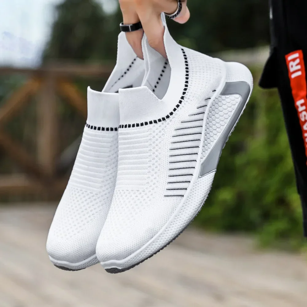 Sock Shoes Summer Mesh Men Shoes Lightweight Sneakers Men Fashion Casual Walking Shoes Breathable Mens Loafers Zapatillas Hombre