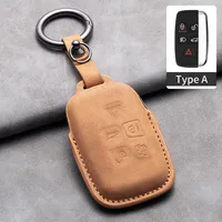 For Land Rover Range Rover Sport Evoque Velar Discovery 5 Jaguar XE XF E-Pace F-Pace A9 A8 A9 X8 XJ XFL XJL Leather Car Key Case