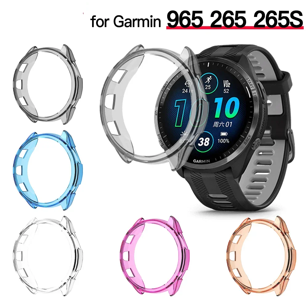 Cover for Garmin Foreruner 965 265 265S Case Accessories TPU Protector Shell for Garmin 265 265S Bumper Protective Case