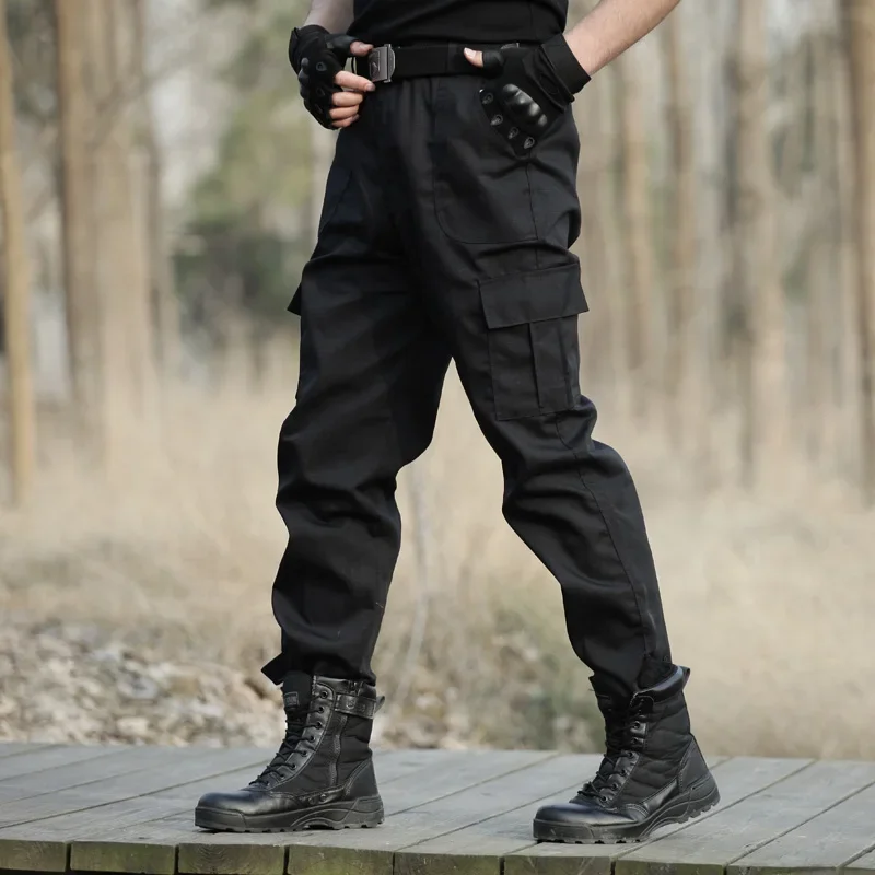 Black Military Tactical Cargo Pants Men Army Tactical Sweatpants Men\'s Working Pants Overalls Casual Trouser Pantalon Homme CS