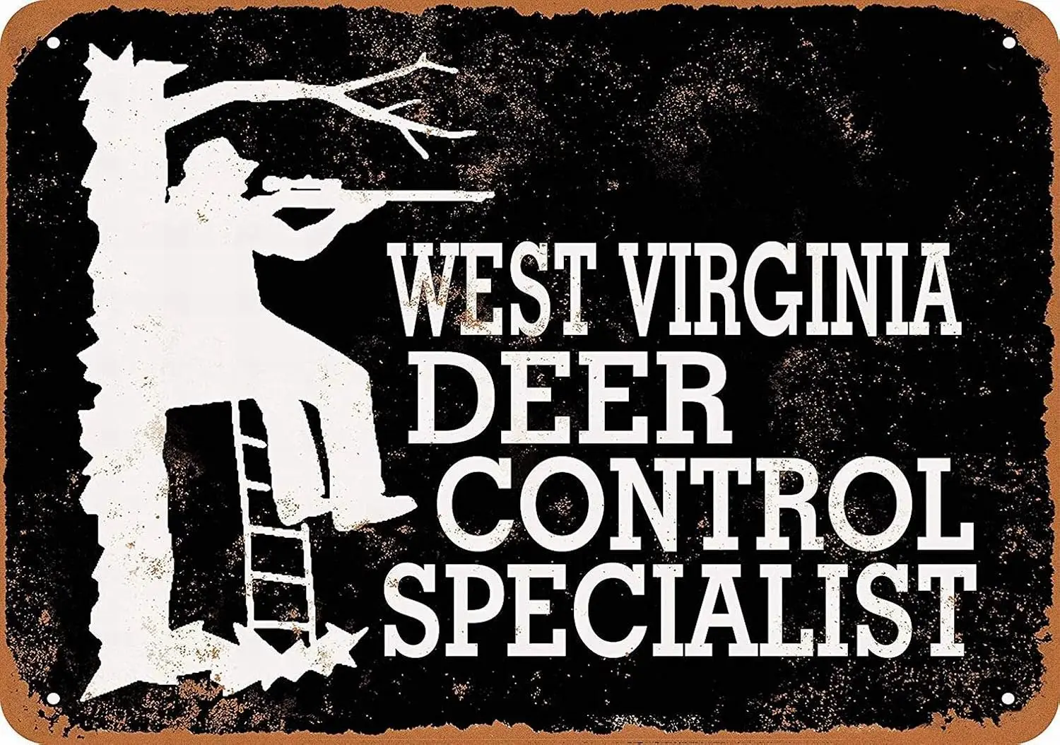 Metal Sign - West Virginia Deer Control Specialist Vintage Wall Decor Art