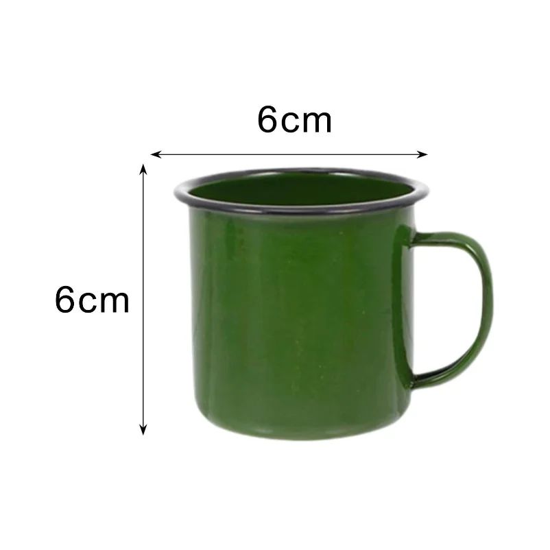 5 Pcs Enamel Coffee Cup Tea Cup Stylish Sturdy Water Cup Drinkware Milk Mug for Tabletop Office Household Apartments Cappuccino