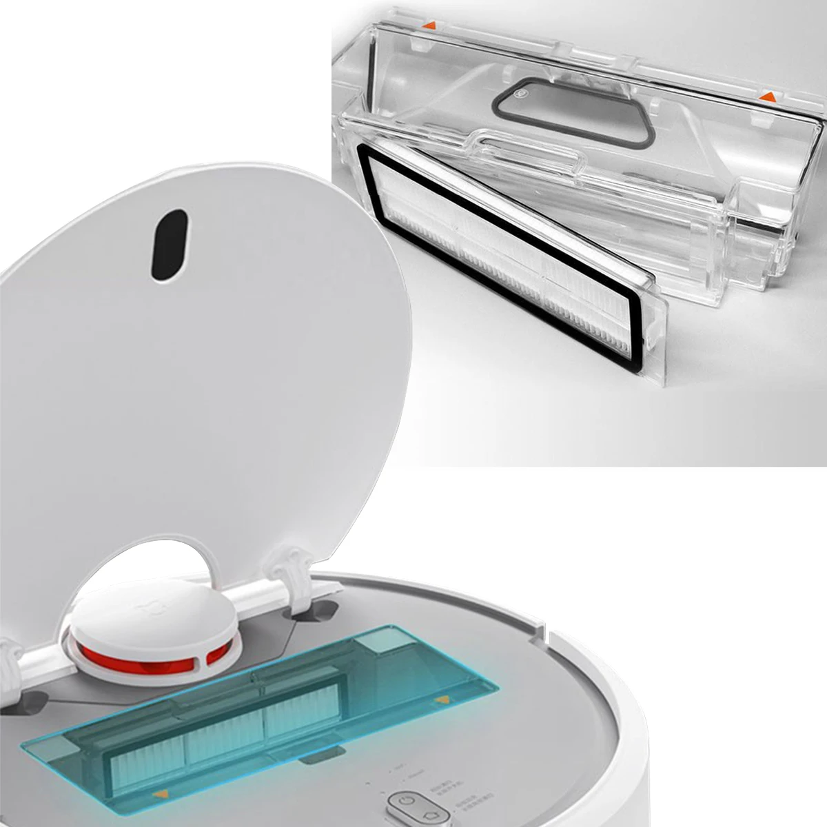 Reemplazo de filtro HEPA lavable para XIAOMI MI Robot 1, 2 piezas, 2. ª generación, Roborock, barrido, Robot aspirador, piezas