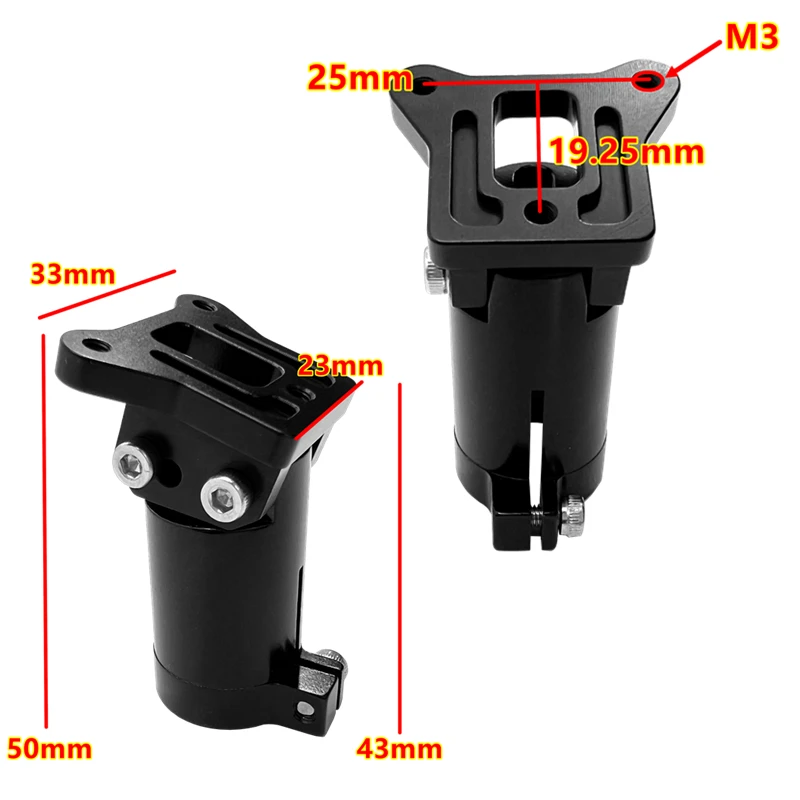 XAERO DIY D18 18mm Separable Landing Gear Mount Aluminum Support Base for Industrial Drone
