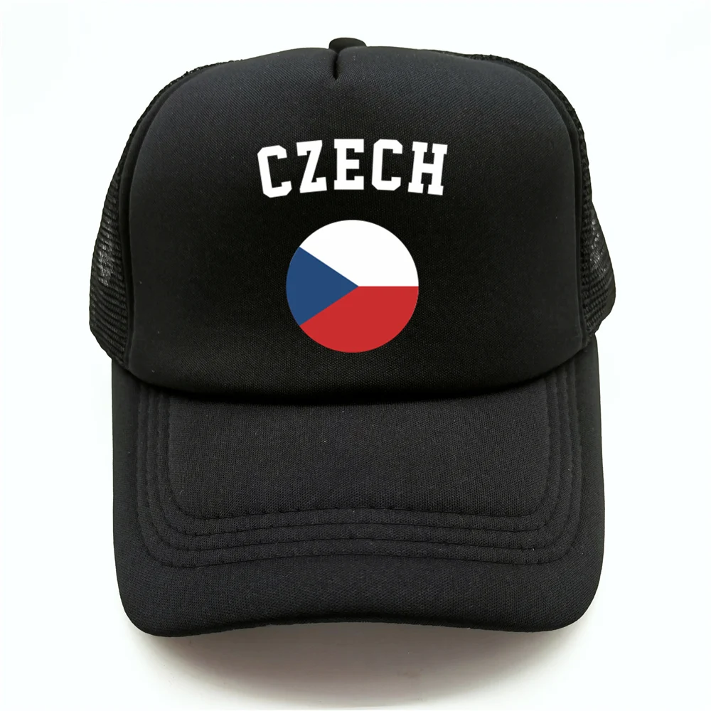Czech Republic Baseball Cap Fashion Women Men Country Flag Trucker Hats Summer Breathable Mesh Net Snapback Sun Caps view 5