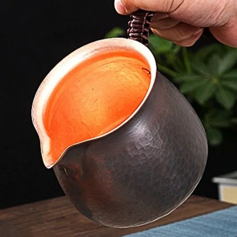 كوب قهوة عتيق من النحاس النقي، كوب عصير مصنوع يدويًا للإفطار وحليب البغل 600 مل، كوب شاي إبداعي هدية لصديقك #3