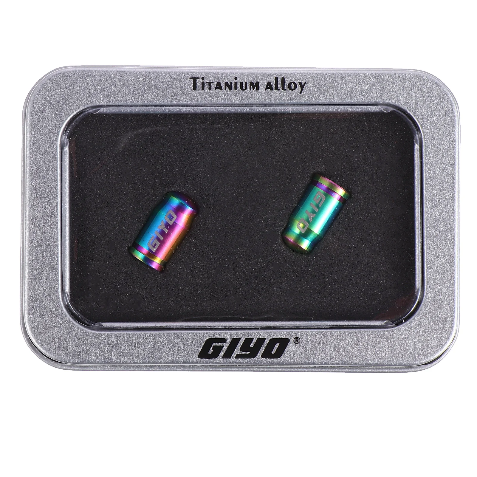 

2 Pcs Bike Bicycle Valve Cap Car Tires Inner Tube Tc4 Titanium Alloy Dust Caps for