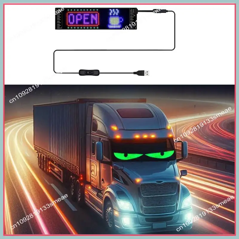 N94R Display Flexível LED USB 5V 16X 96 Resolução RGB Animação de Texto de Rolagem Para Publicidade Carro Casa 9,2X 37,2Cm