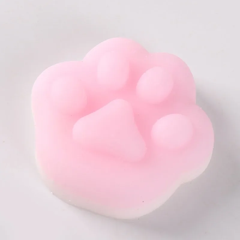 1Pcs Mini Cute Cat Paw Squeeze Toy TPR Pinch Decompression Toy Slow Rebound Fidget Sensory Toys dla dzieci Dorośli Prezent