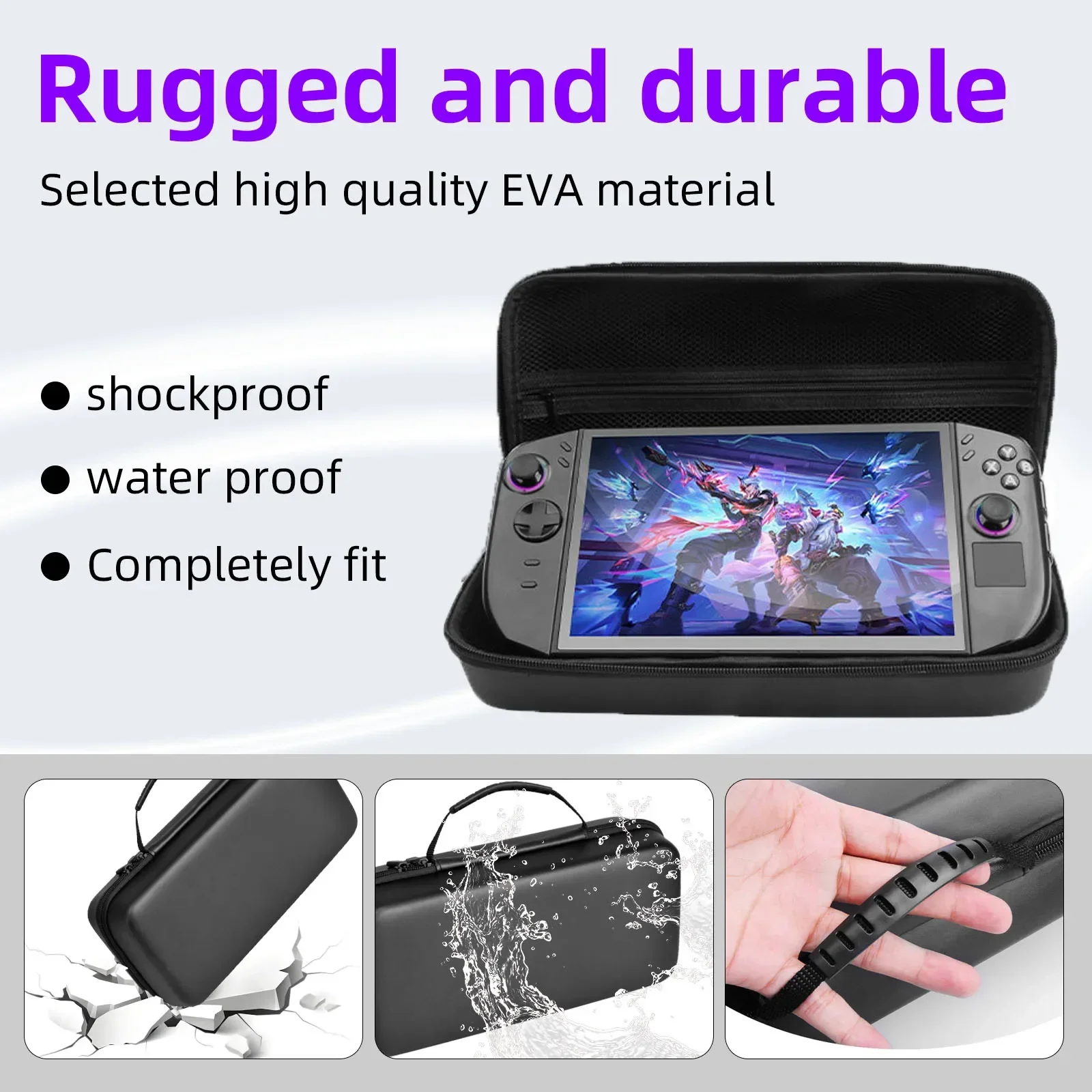 Tas Jinjing untuk Lenovo Legion Go 2 Handheld, Tas Penyimpanan Perjalanan EVA Keras Tahan Air Tahan Guncangan Aksesori Pelindung Portabel