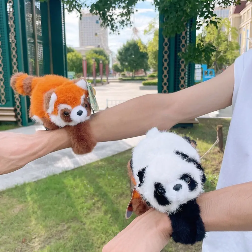 Turn into Penguin Slap Bracelet Series Turn into Raccoon Simulation Plush Doll Slap Bracelet Soft Cute Doll