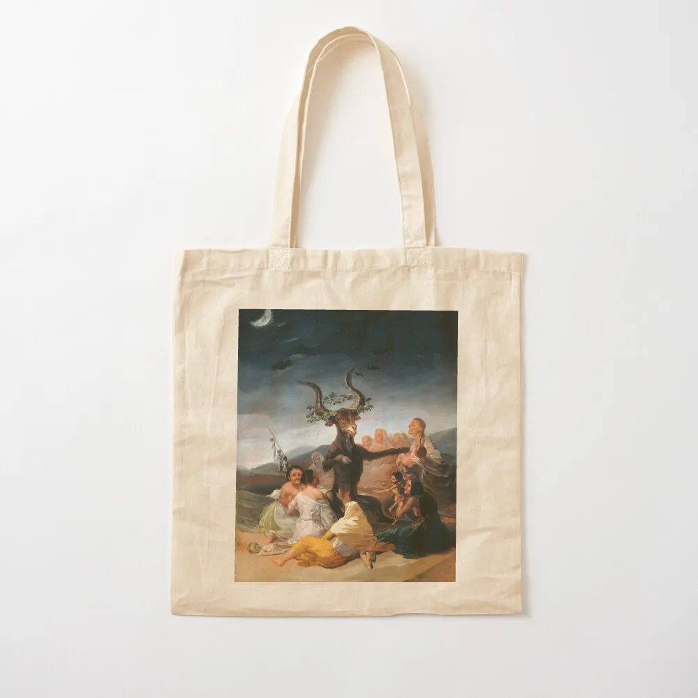 

Witches Sabbath (El Aquelarre) by Francisco Goya Tote Bag Women's shopper bag canvas shopping bag Canvas Tote