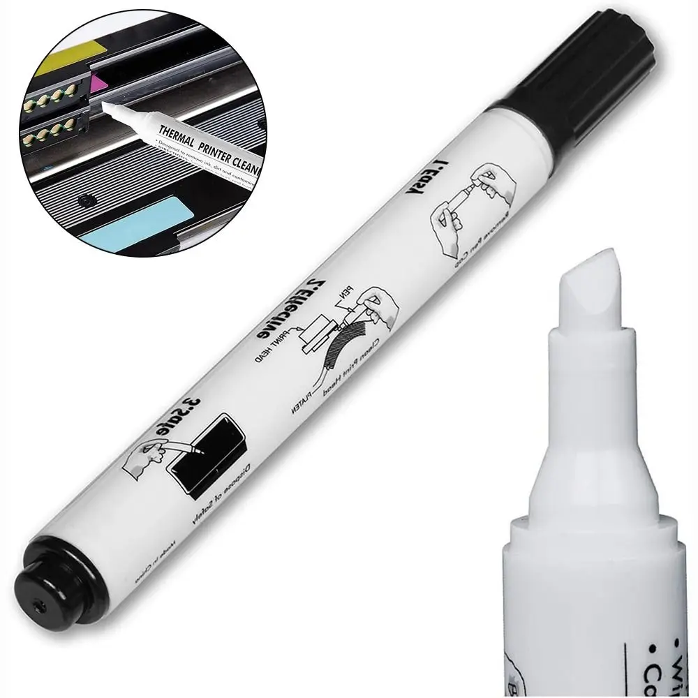 Useful Plastic Thermal Printer Cleaning Pen Decontamination White Thermal Printer Cleaner Printer Maintenance For Zebra