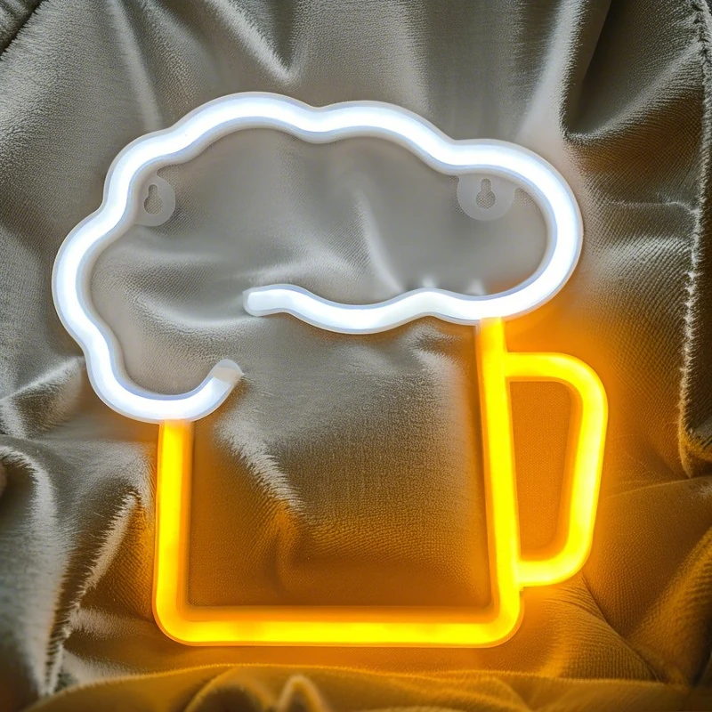 البيرة LED النيون تسجيل بطارية USB بالطاقة مشرق توهج ديكور هدية مثالية للزوج مثالية لشريط حانة المنزل بار رجل الكهف للحزب #4