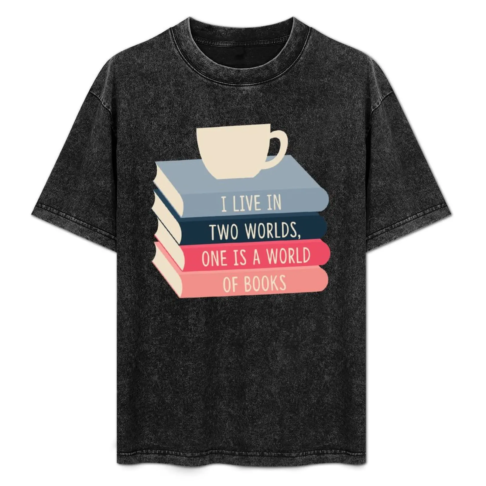 

A world of books T-Shirt Basic Lightweight Short Sleeve Tee