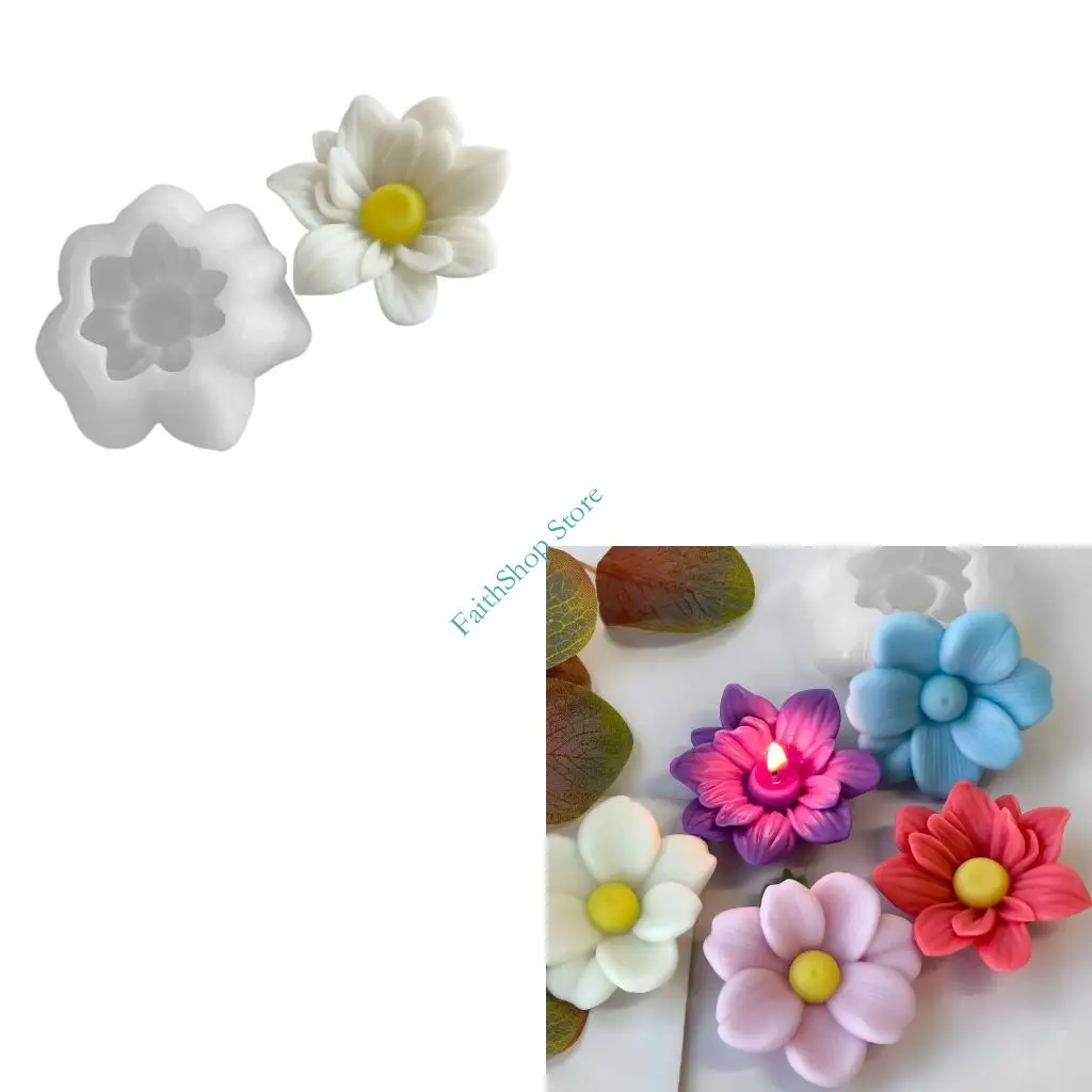 

124E Sturdy Silicone Flower Mould for Customizable Candles and Decorative Resin Creation