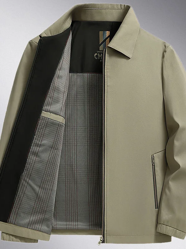 

Мужское куртка среднего возраста с воротником-стойкой, облегающее легкое весенне-осеннее длинное пальто Sve Dad andpa Sle, повседневное модное пальто