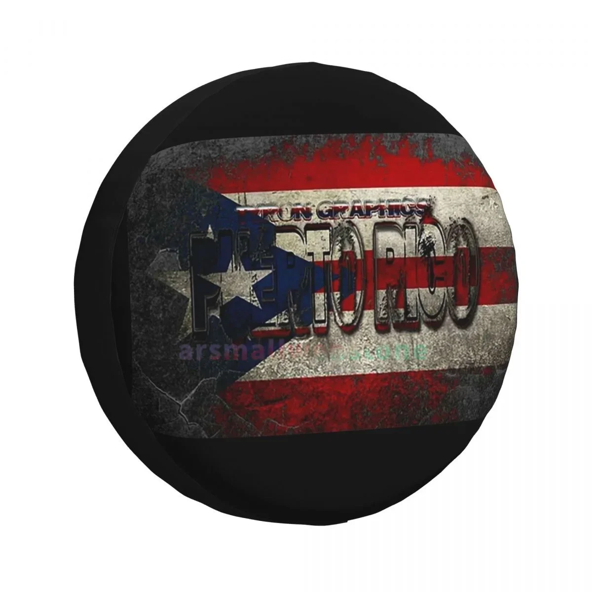 

Чехол для шин с защитой от УФ-излучения с флагом Пуэрто-Рико для внедорожника с прицепом, водонепроницаемый чехол для запасного колеса с антиобрастающим покрытием, 14-17 дюймов