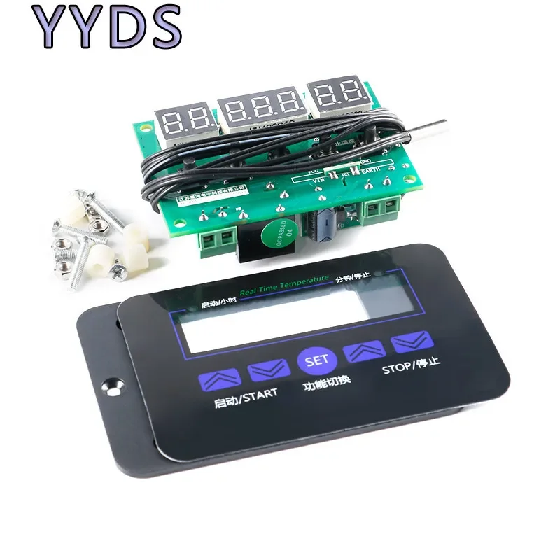 Фотоэлемент, 12 В переменного тока 220 В, цифровой фотоэлемент, три дисплея, Многофункциональный датчик термостата, переключатель контроля температуры-19 ~ 99 12 в