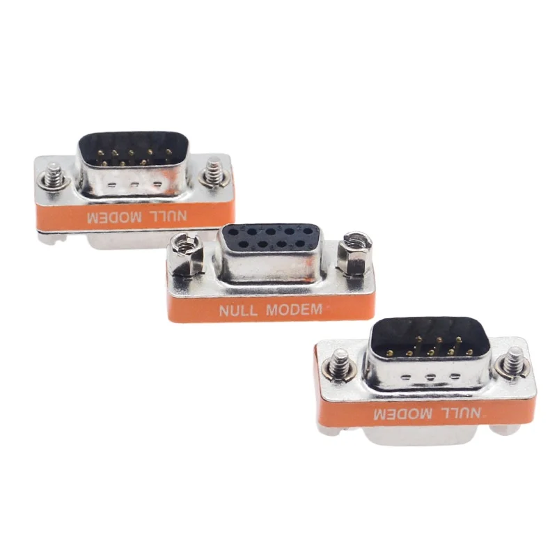 RS232 Serial Port Cross DB9 Male/Female  Serial Port Conversion Head COM Port Connector