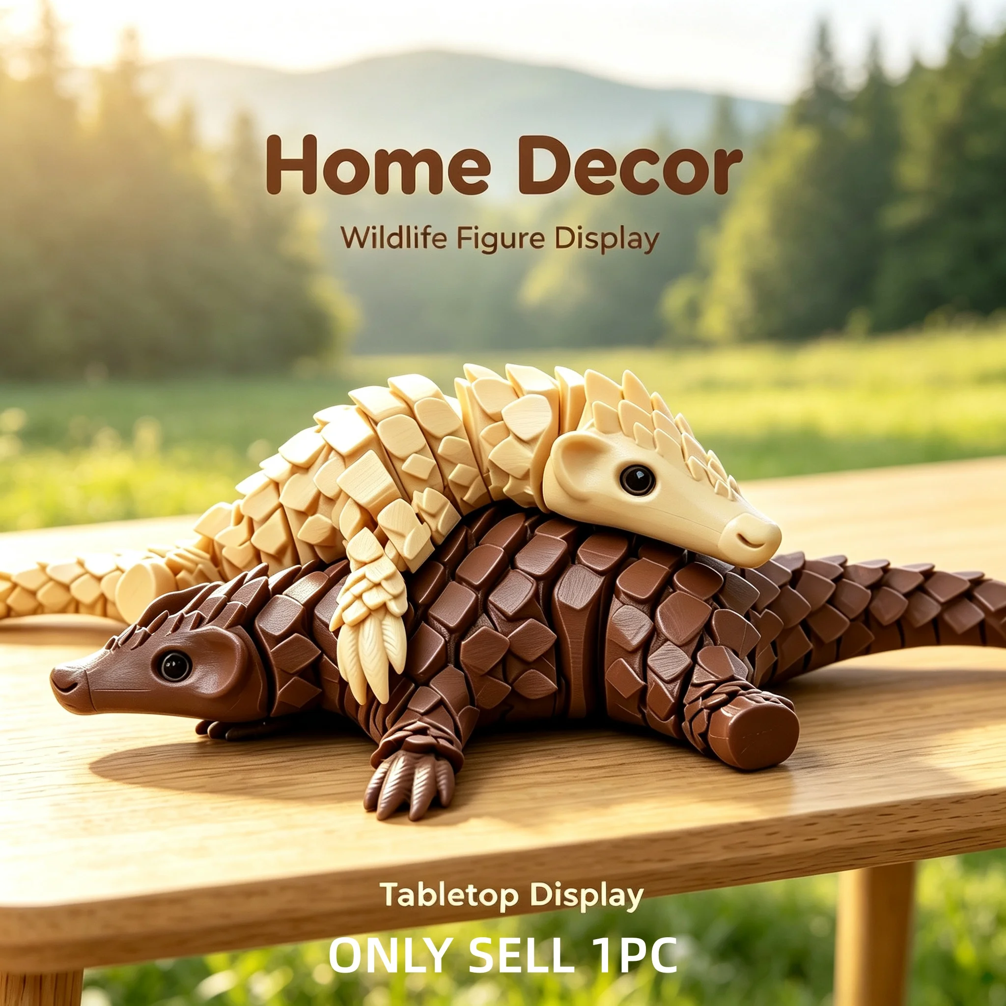 3D Printed Pangolin Animal Statue, Pangolin Statue Home Decoration, Desktop Ornament Suitable for Display on Living Room Shelves, Indoor Home Statue Decoration for Adults, Indoor and Outdoor Decorative Ornament, Outdoor Decorative Animal Model, Offering Both Viewing and Playing Enjoyment, Stress Relief and Healing, Perfect Choice for Christmas, Easter, Thanksgiving, and Party Gifts