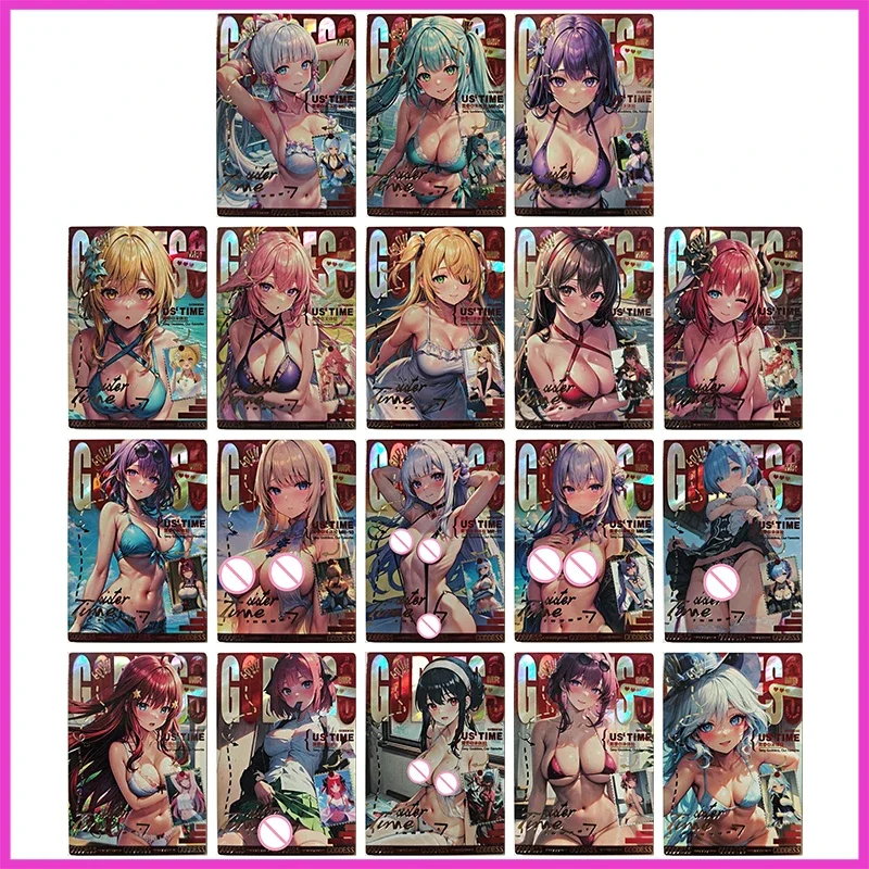 Anime Goddess Story Rare MR Games Collectible Cards Eula Kafka Yor Forger Rem Lumine Hatsune Miku Toys for boys Birthday Present