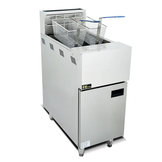 Hot Sale OEM/ODM Gas Fryer with Cabinet  32L Large Capacity Frying Chicken Machine Electric Deep Commercial Fryer