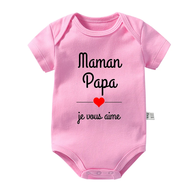 Mom Dad I Love You Newborn Baby Bodysuits Cotton Body Baby Boys Girls Rompers Infant Jumpsuits Clothes Baby Shower Gifts