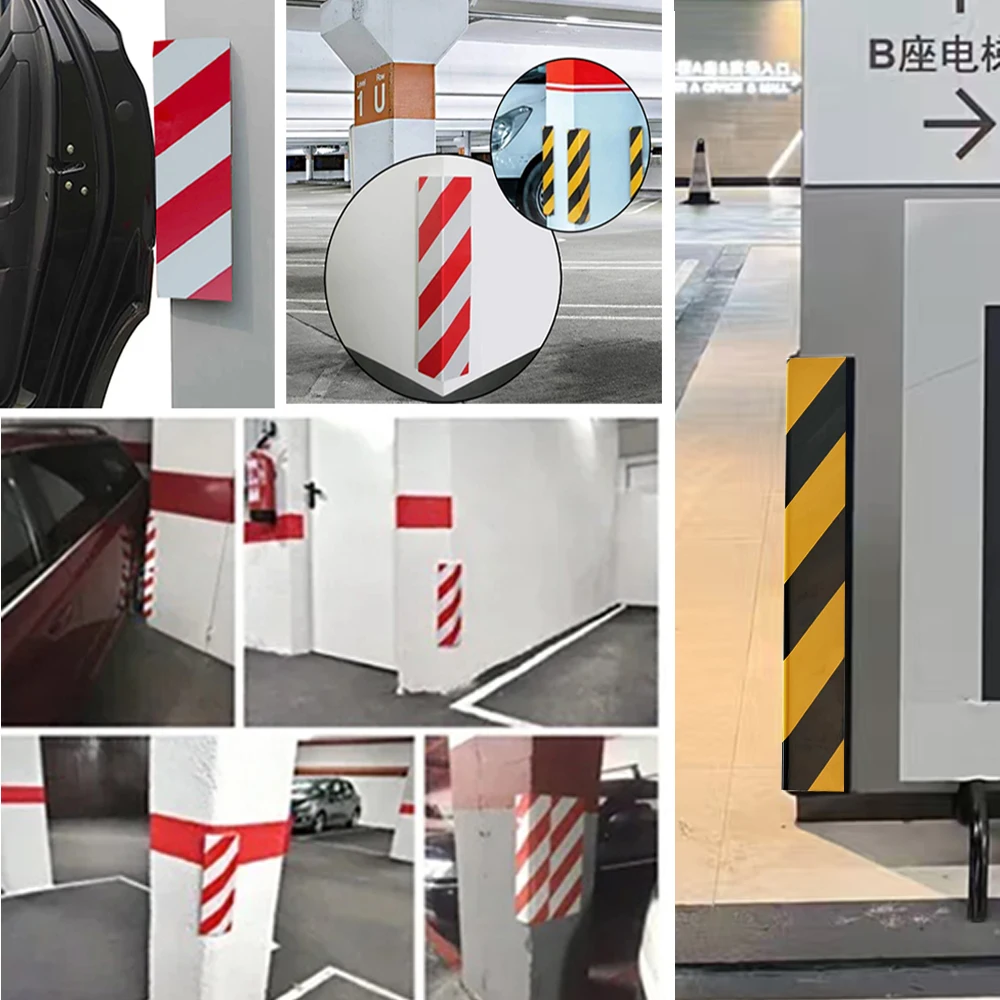 Car Foam Sticker Warning Signs Bumper Red White Foam Parking Garage Door Protection Scratch Protector Car Decoration Accessories