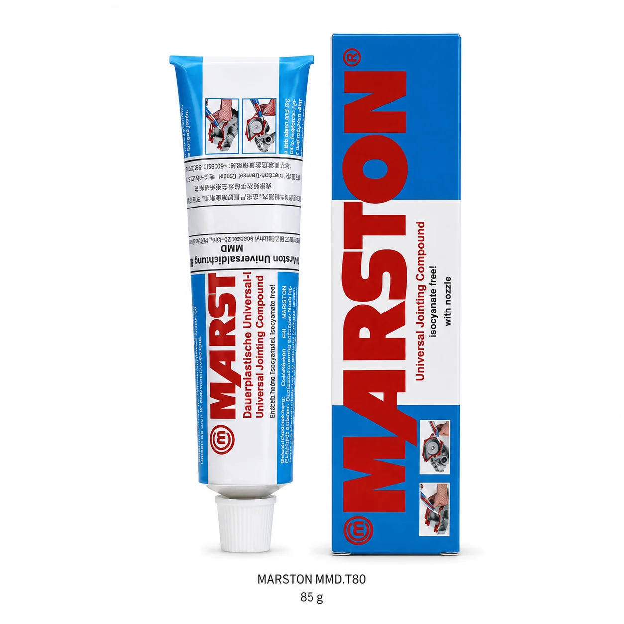 Marston Universal Non-Hardening Sealant Gasket Sealer for Car Engine Gearbox Flange Metal Pipe Joint Repair