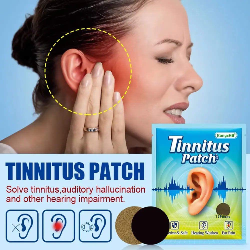 Tinnitus Treatment Patch Protect Hearing Loss Relief Ear Pain Sticker Herbal Extract Medical Health Care Patch A1025