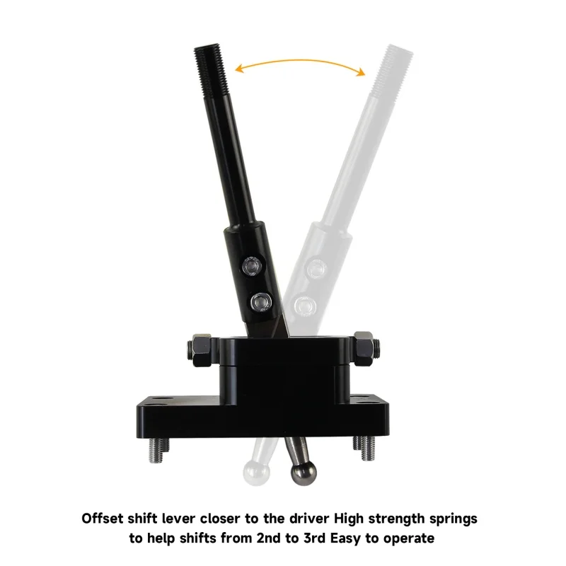 Black T56 6-Speed Billet Short Throw Shifter Set for 1993-2002 F-Body Camaro Firebird LS1 Chevrolet Camaro 1993-2002
