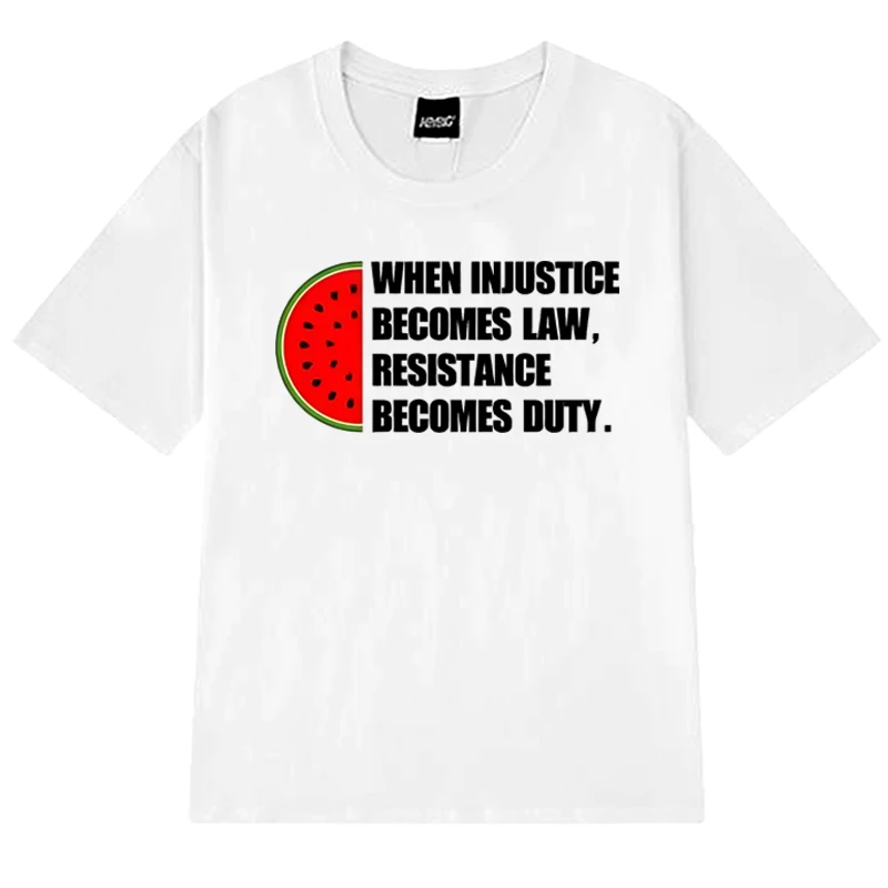 2025 صيف جديد عندما يصبح العدالة القانون Harajuku تي شيرتات قصيرة الاكمام للجنسين بلوزات على الموضة الرجال النساء القطن تي شيرت #2