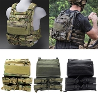 92ME Vest Extension Back Panel Fast Realse Buckles Multiple Compartment for Outdoor Sport Gears Accessory