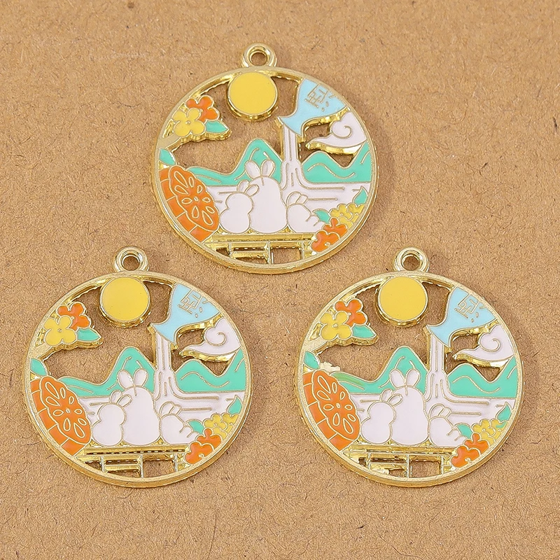 10 stücke niedlichen Emaille Tier Hase Kaninchen Charms Anhänger für Schmuck Herstellung Ohrringe Armband Halskette DIY Zubehör liefert – Detail 11